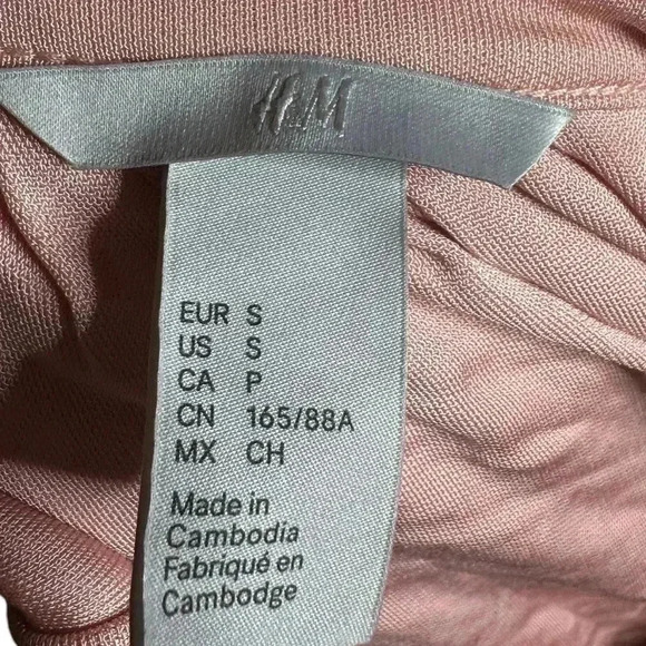 Blush pink H&M sleeveless blouse Size S keyhole women's business summer spring - Picture 4 of 5
